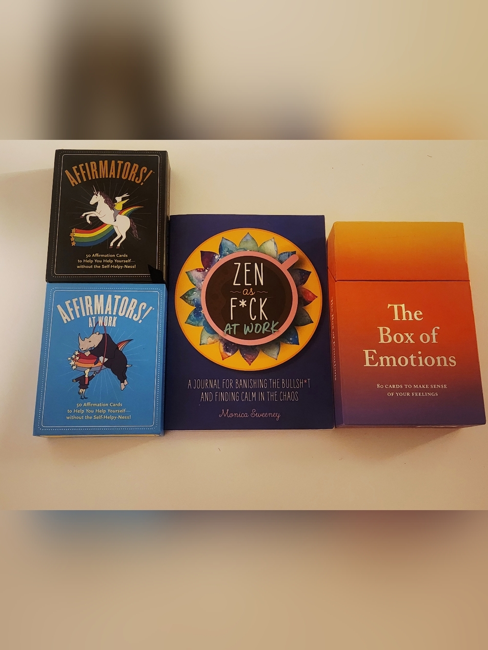 Lot Wellness Card Decks + Journal | Affirmators, Zen as F*ck, Box of Emotions